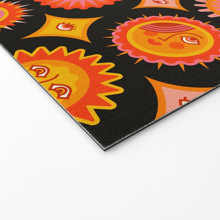 Sunshine Faces - Charcoal Welcome Mat Gallery Image 2