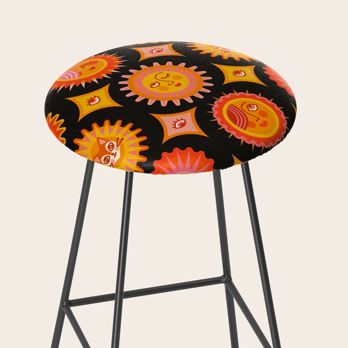 Sunshine Faces - Charcoal Stool Gallery Image 2