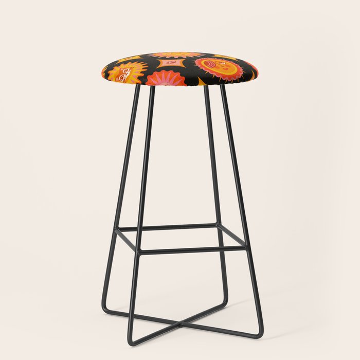 Sunshine Faces - Charcoal Stool Gallery Image 1