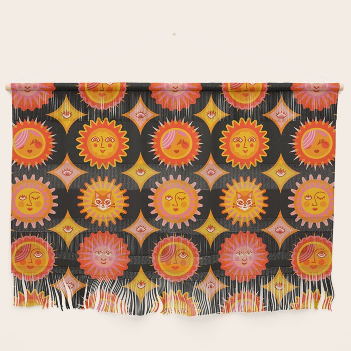 Sunshine Faces - Charcoal Wall Hanging Gallery Image 1