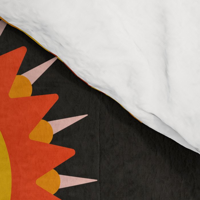 Sunshine Faces - Charcoal Comforter Gallery Image 4