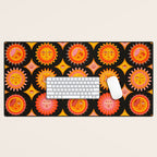 Sunshine Faces - Charcoal Desk Mat Gallery Image 1