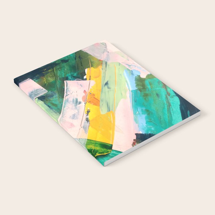 Livin' Easy - a bright abstract piece in blues, greens, yellow and red Notebook Gallery Image 2