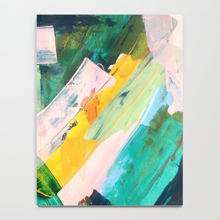 Livin' Easy - a bright abstract piece in blues, greens, yellow and red Notebook Gallery Image 4