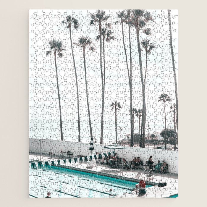 Pool and Palm Trees Jigsaw Puzzle Gallery Image 1