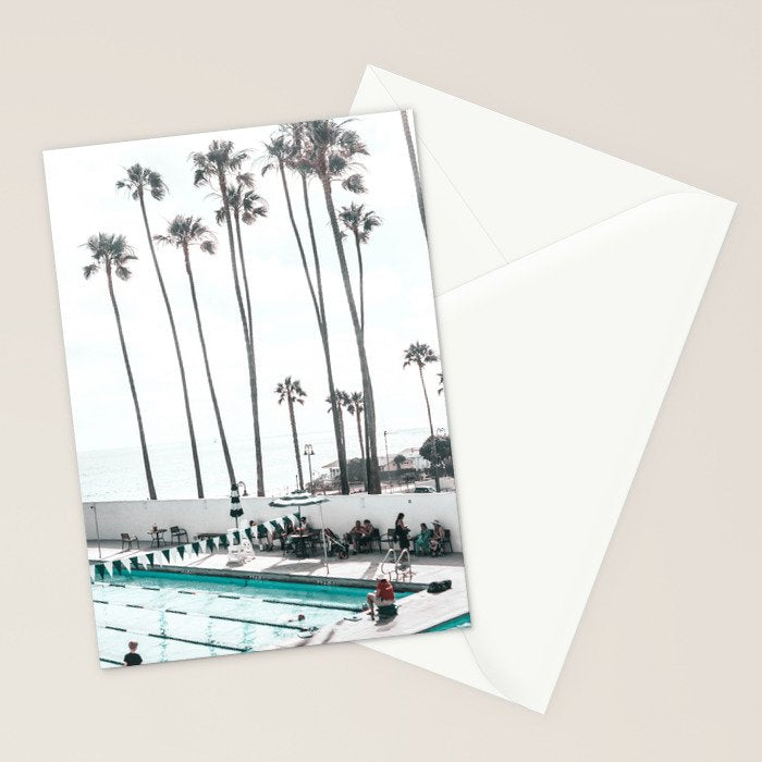 Pool and Palm Trees Stationery Card Gallery Image 2