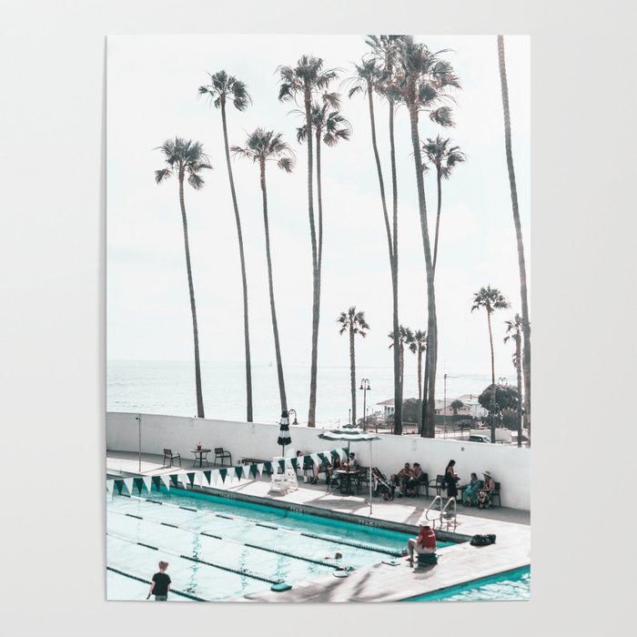 Pool and Palm Trees Poster Gallery Image 1