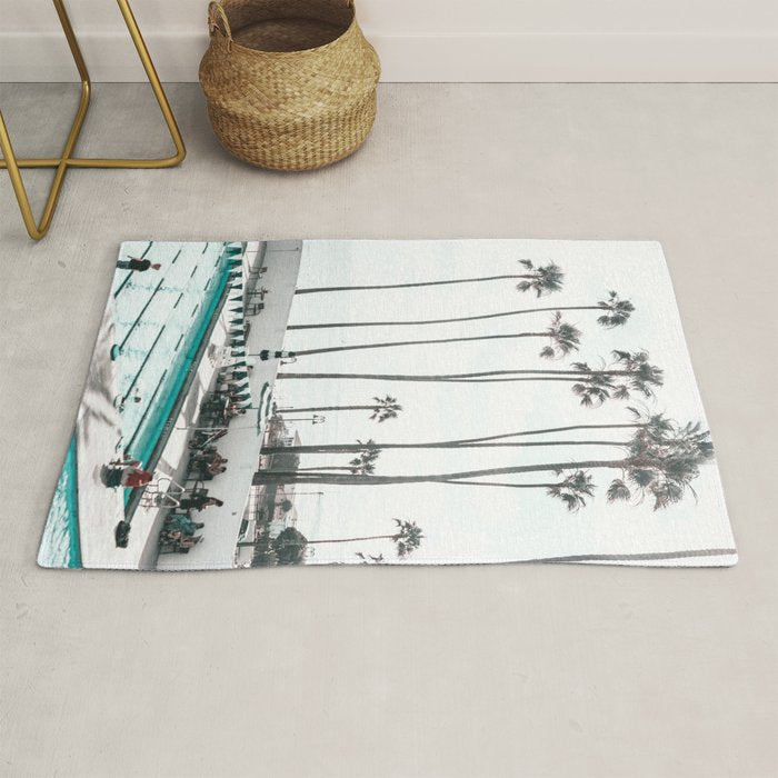 Pool and Palm Trees Rug Gallery Image 1