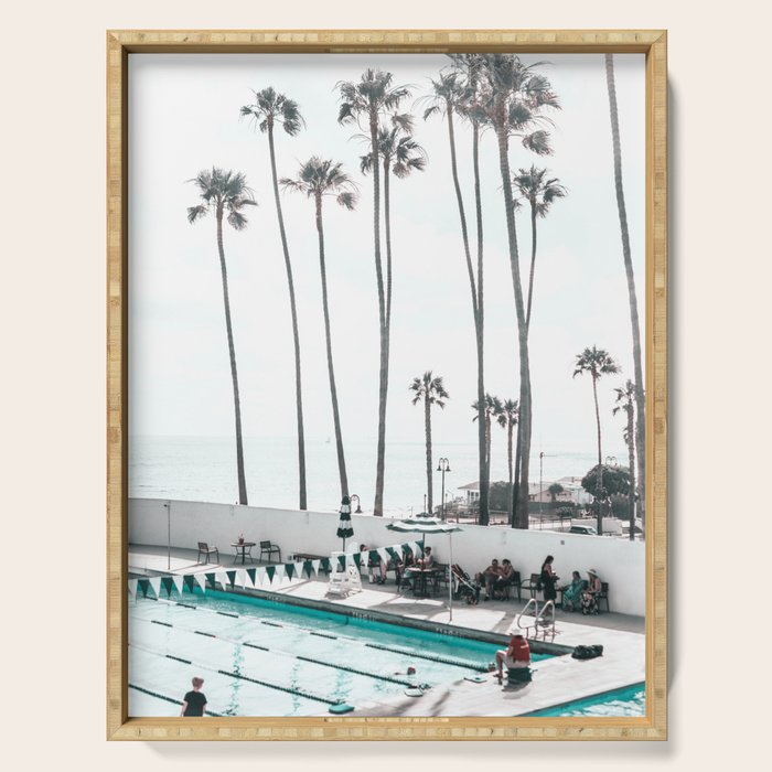 Pool and Palm Trees Serving Tray Gallery Image 1