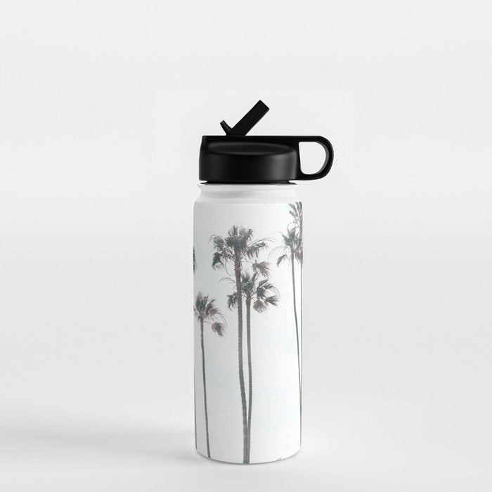 Pool and Palm Trees Water Bottle Gallery Image 1