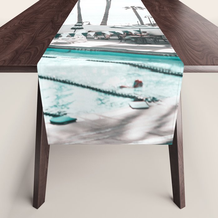 Pool and Palm Trees Table Runner Gallery Image 1