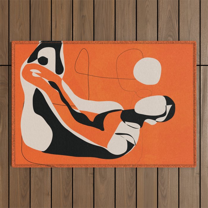 Abstract Woman Body 2  Outdoor Rug Gallery Image 1