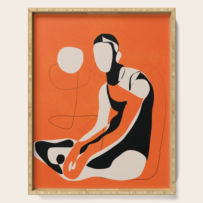 Abstract Woman Body 2  Serving Tray Gallery Image 1