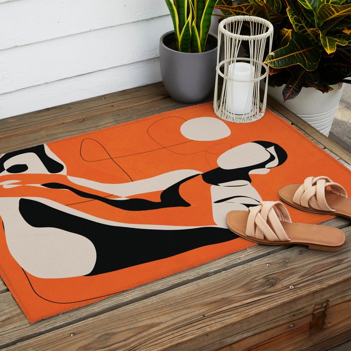 Abstract Woman Body 2  Outdoor Rug Gallery Image 2