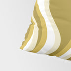 Trippy Glitch Retro Liquid Swirl Psychedelic Dark Mustard Abstract Pattern  Pillow Sham Gallery Image 4