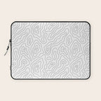 Abstract topography map line art pattern Laptop Sleeve Gallery Image 1