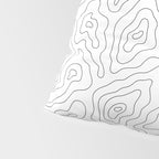 Abstract topography map line art pattern Pillow Sham Gallery Image 4