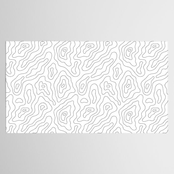 Abstract topography map line art pattern Tablecloth Gallery Image 2