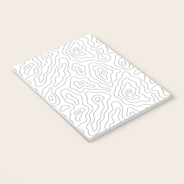 Abstract topography map line art pattern Notebook Gallery Image 3