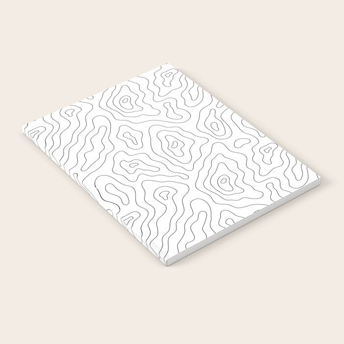 Abstract topography map line art pattern Notebook Gallery Image 2