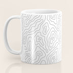 Abstract topography map line art pattern Coffee Mug Gallery Image 3