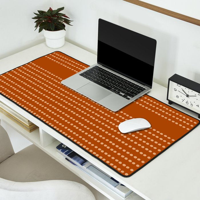 Spotted, African Pattern, in Terracotta Desk Mat Gallery Image 2