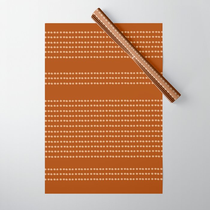 Spotted, African Pattern, in Terracotta Wrapping Paper Gallery Image 1