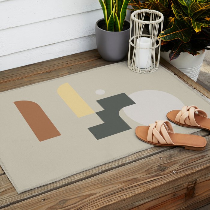 Contemporary Composition 19 Outdoor Rug Gallery Image 2