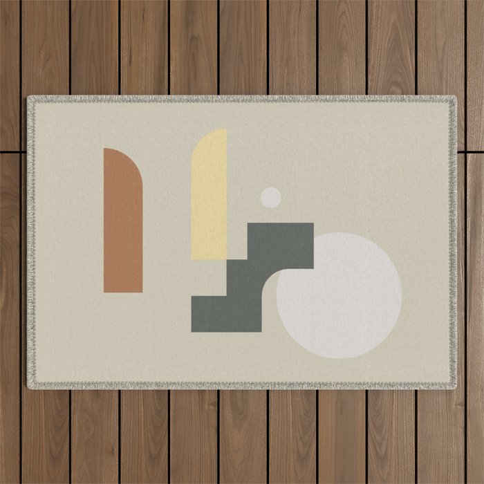 Contemporary Composition 19 Outdoor Rug Gallery Image 1