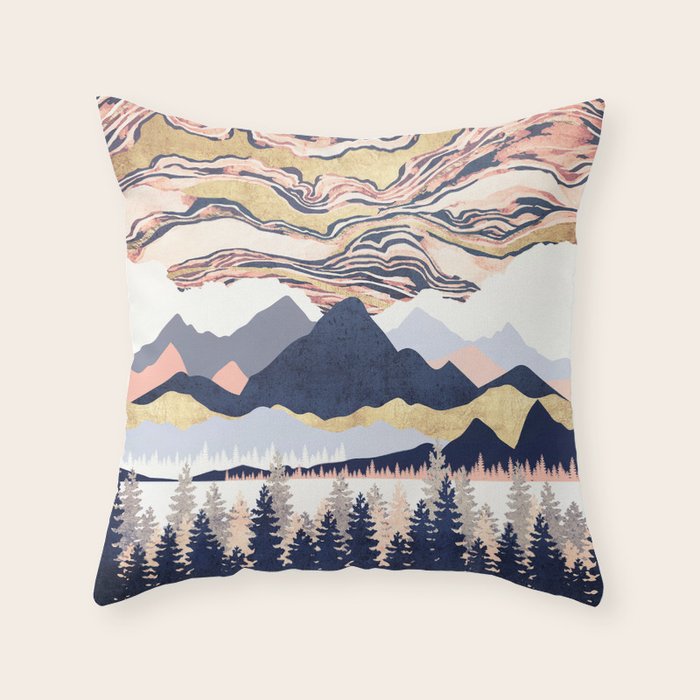 Winter's Sky Throw Pillow Gallery Image 6