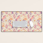 Desert Unicorn - Purple, pink, and gold Desk Mat Gallery Image 1