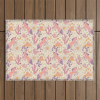 Desert Unicorn - Purple, pink, and gold Outdoor Rug Gallery Image 1