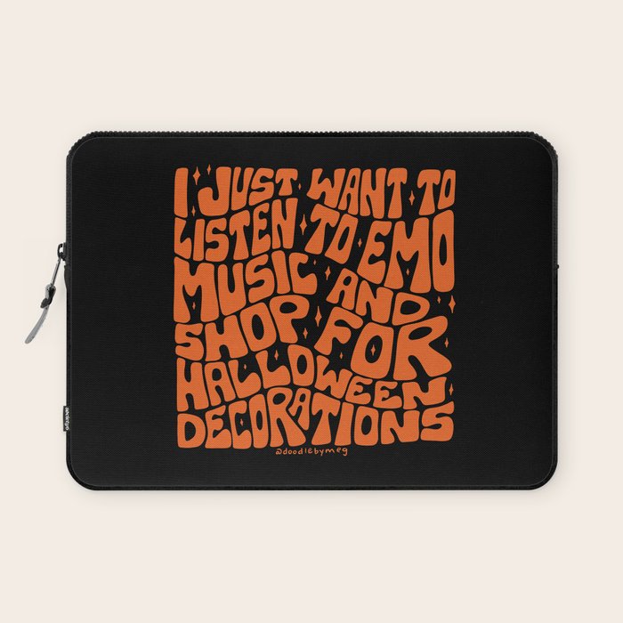 Emo Music and Halloween Decorations Laptop Sleeve Gallery Image 1