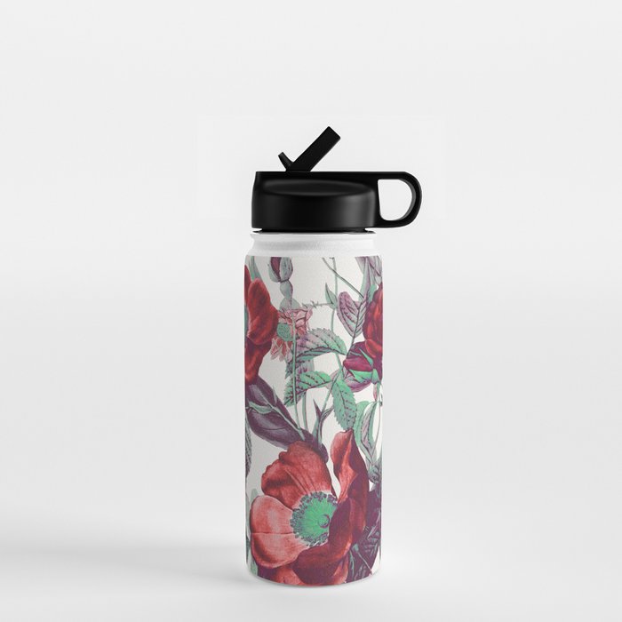red flowers Water Bottle Gallery Image 1
