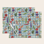 Blue Gingham Farmers Market Pattern Placemat Gallery Image 1