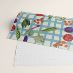 Blue Gingham Farmers Market Pattern Wrapping Paper Gallery Image 2