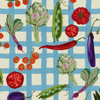 Blue Gingham Farmers Market Pattern Coffee Mug Gallery Image 2
