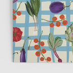 Blue Gingham Farmers Market Pattern Poster Gallery Image 3
