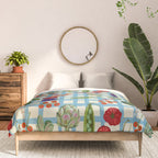 Blue Gingham Farmers Market Pattern Comforter Gallery Image 3