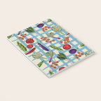 Blue Gingham Farmers Market Pattern Notebook Gallery Image 3