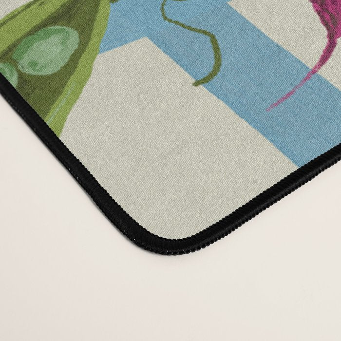 Blue Gingham Farmers Market Pattern Desk Mat Gallery Image 4
