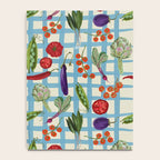 Blue Gingham Farmers Market Pattern Notebook Gallery Image 4