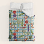 Blue Gingham Farmers Market Pattern Comforter Gallery Image 6