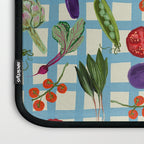 Blue Gingham Farmers Market Pattern Laptop Sleeve Gallery Image 3