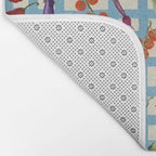 Blue Gingham Farmers Market Pattern Bath Mat Gallery Image 2