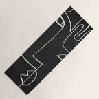Abstract line art / Face 10 Yoga Mat Gallery Image 1
