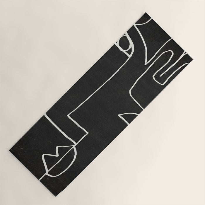 Abstract line art / Face 10 Yoga Mat Gallery Image 1