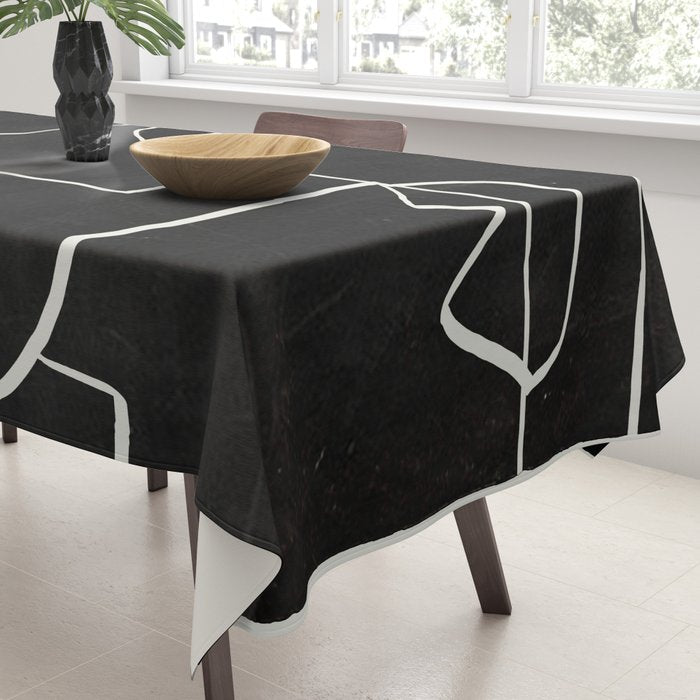 Abstract line art / Face 10 Tablecloth Gallery Image 3