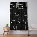 Abstract line art / Face 10 Window Curtain Gallery Image 5