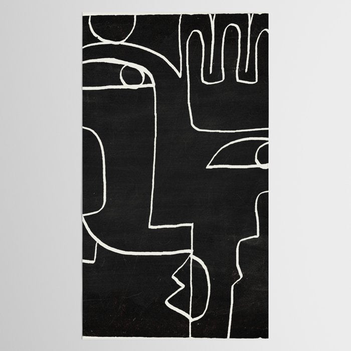 Abstract line art / Face 10 Tablecloth Gallery Image 2